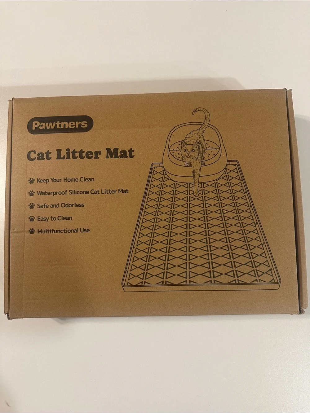 ‼️🔥Powtners Cat Litter Mat - Brown Waterproof Silicone 2 set‼️